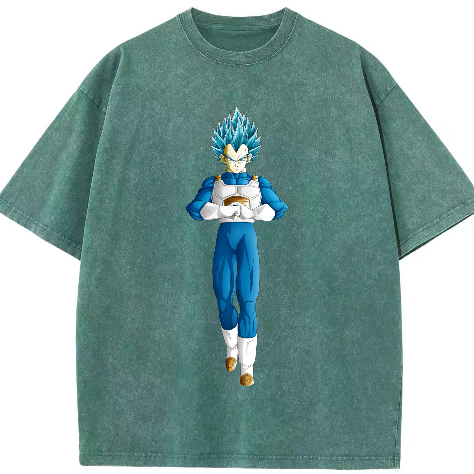 （画像用） ドラゴンボール ベジータ四世（Bejīta Yonsei）DRAGON BALL Vegeta IV 綿100% ヴィンテージ風 半袖Tシャツ（フロントプリント）